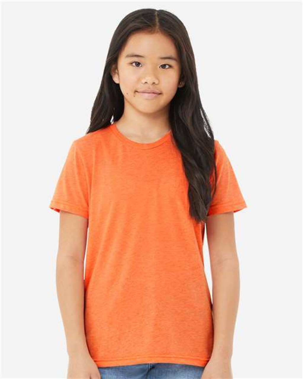 BELLA+CANVAS Slim Fit Youth Crew Neck Triblend Tee for Casual Wear, School Outfit & Everyday Comfort Kids Shirt